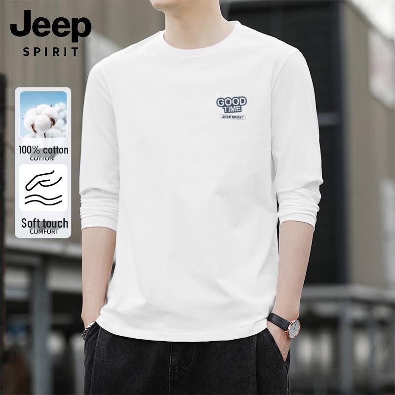JEEP SPIRIT Men s Pure Cotton Long Sleeve T-Shirt M