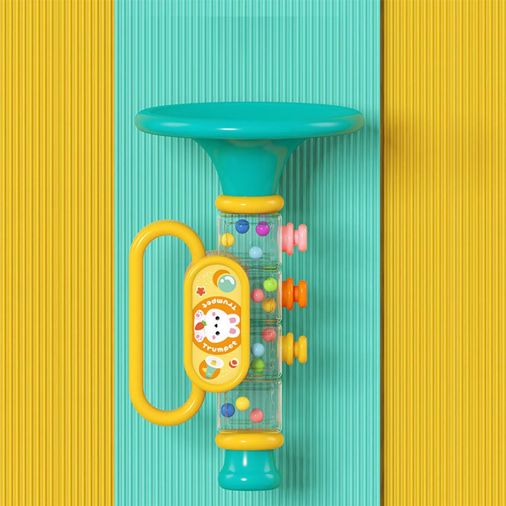 Kinder Trompetenspielzeug Niedliche Cartoon-Figuren Helle Farben Multifunktionales Baby-Trompeten-Musikspielzeug für die Früherziehung Blau