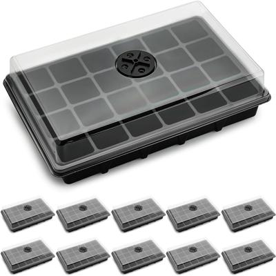 Bandeja de Crescimento de Sementes com 24 Células Grandes de 2" com Cúpula Bandejas de Iniciação de Mudas Tampas de Umidade para Estufa Propagação de Plantas em Casa