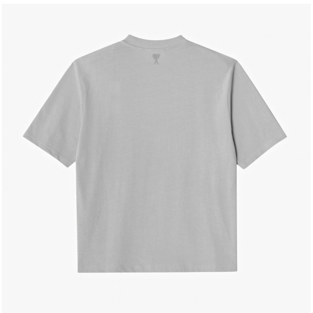 Ami Uts024 726 0951 Logo Print Public Short Sleeve Tee