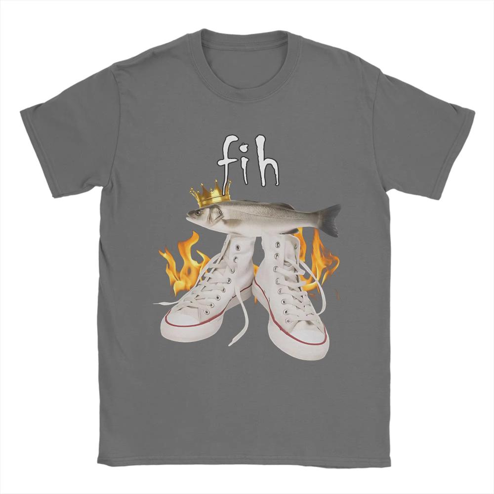 

Men s and Women s Fih Funny Fish Meme Printed T-Shirt Cotton Graphic Tee Shirts Clothing Oversized Outfits 3XL