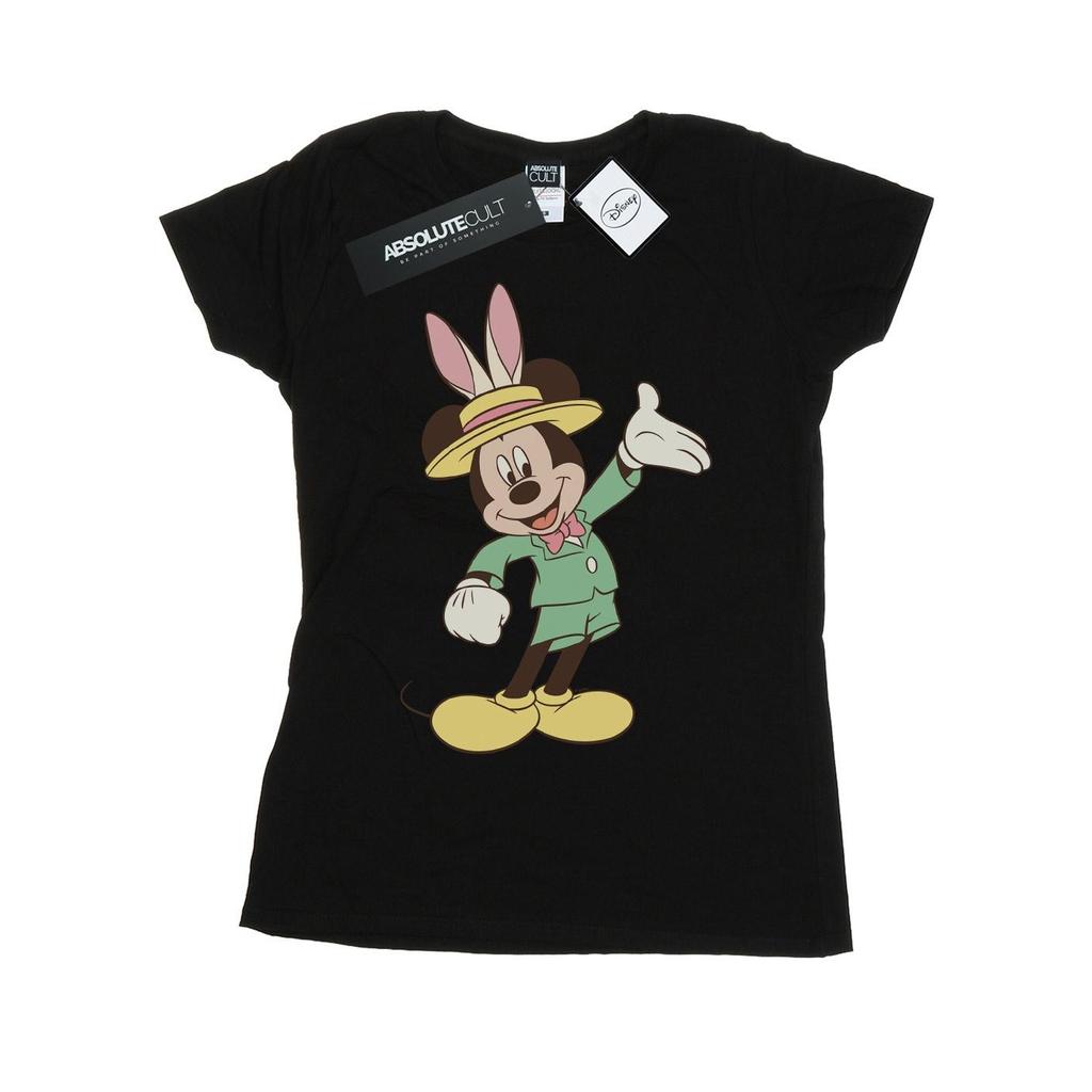 Disney Womens/Ladies Mickey Mouse Easter Bunny Cotton T-Shirt