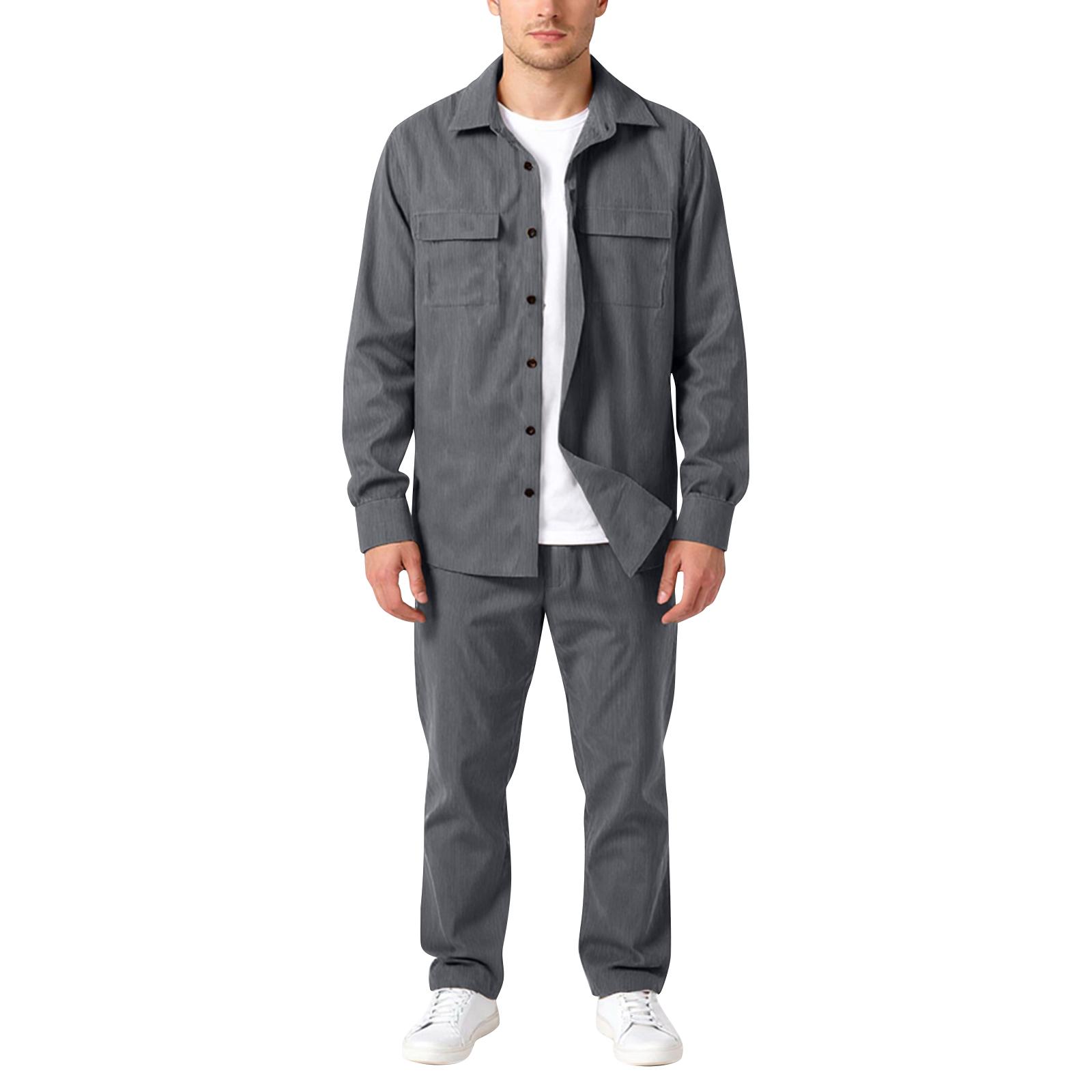 

Спортивный костюм однотонный и повседневный для мужчин S