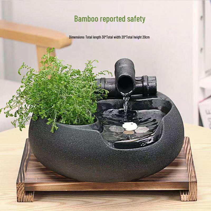 Miling Artistic Ceramic Flowing Water Fish Tank