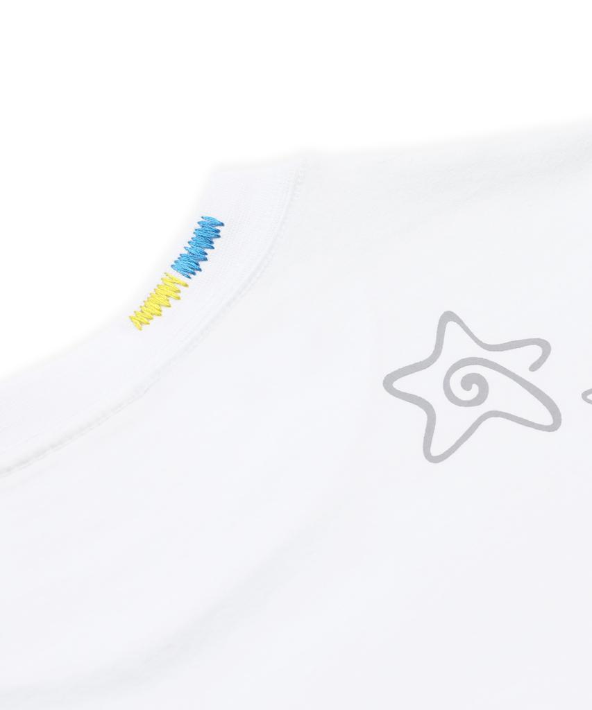 RuNaKi'Hu' Wxt098 Okaeri Check Applique T-Shirt (White)