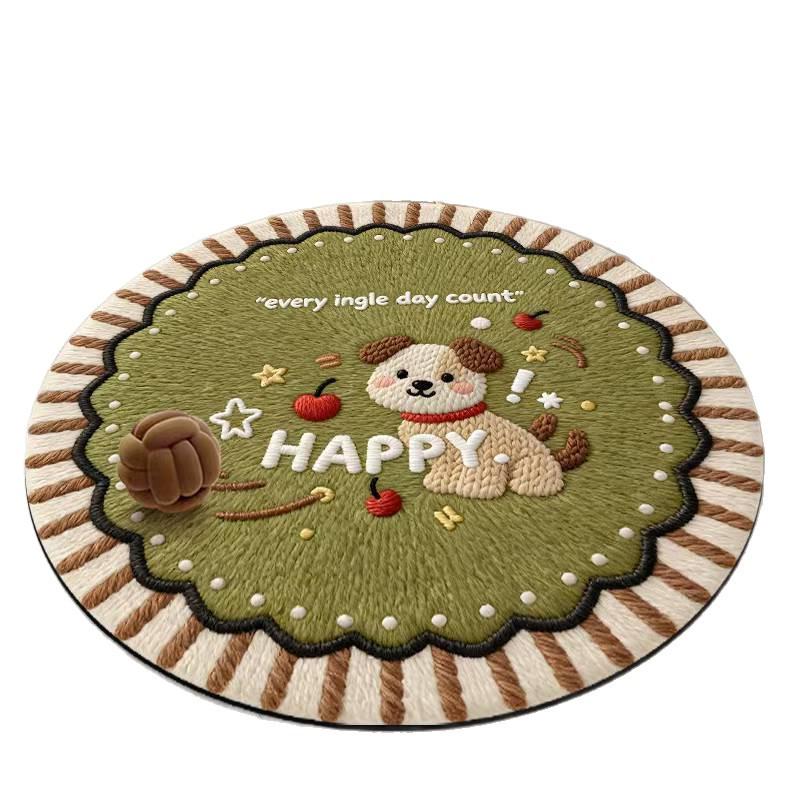 Cartoon Puppy Rug: Dirt-Resistant, Easy-Clean Decorative Mat for Living Room, Sofa, Coffee Table, or Outdoor Camping