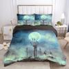 Cartoon Halloween King Queen Duvet Cover Horror Eyes Grimace Bedding Set for Children Boys Girls Scary Night Theme Quilt Cover
