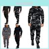 Men's Camouflage Jumpsuit With Hood And Zipper Closure Perfect For Daily Wear