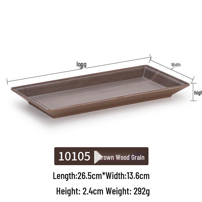 

Yipan Melamine Narrow Rectangular Serving Trays, 5-Pack