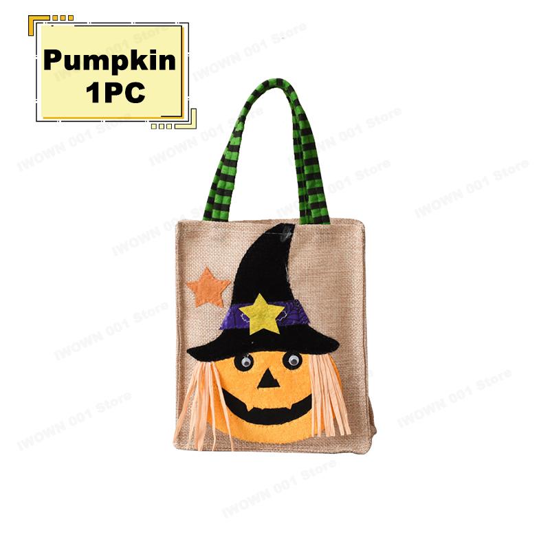 Pumpkin Halloween Non woven Handbag Candy Bag Ghost Festival Gift Bag Decoration Prop