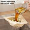 2Pcs Magnetic Suction Sink Strainer Triangular Corner Rack with Drain Hole Food