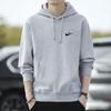Men's Autumn Solid Color Hoodie - Sporty, Loose Fit, Youth Style, Custom Logo Available.
