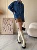 Sinan Vintage Point Collar Denim Shirt for Women, Autumn/Winter 2024, SN0968.
