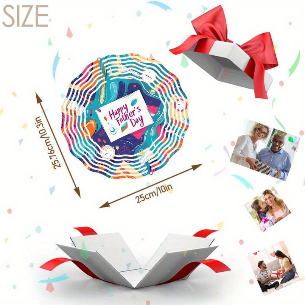 1 Stück Fröhlicher Vatertag Mandala-inspirierter Metall-Windspiel - Lebendig, Keine Batterie erforderlich, Dekorative Indoor/Outdoor-Gartendekoration, Perfektes Geschenk für Papa