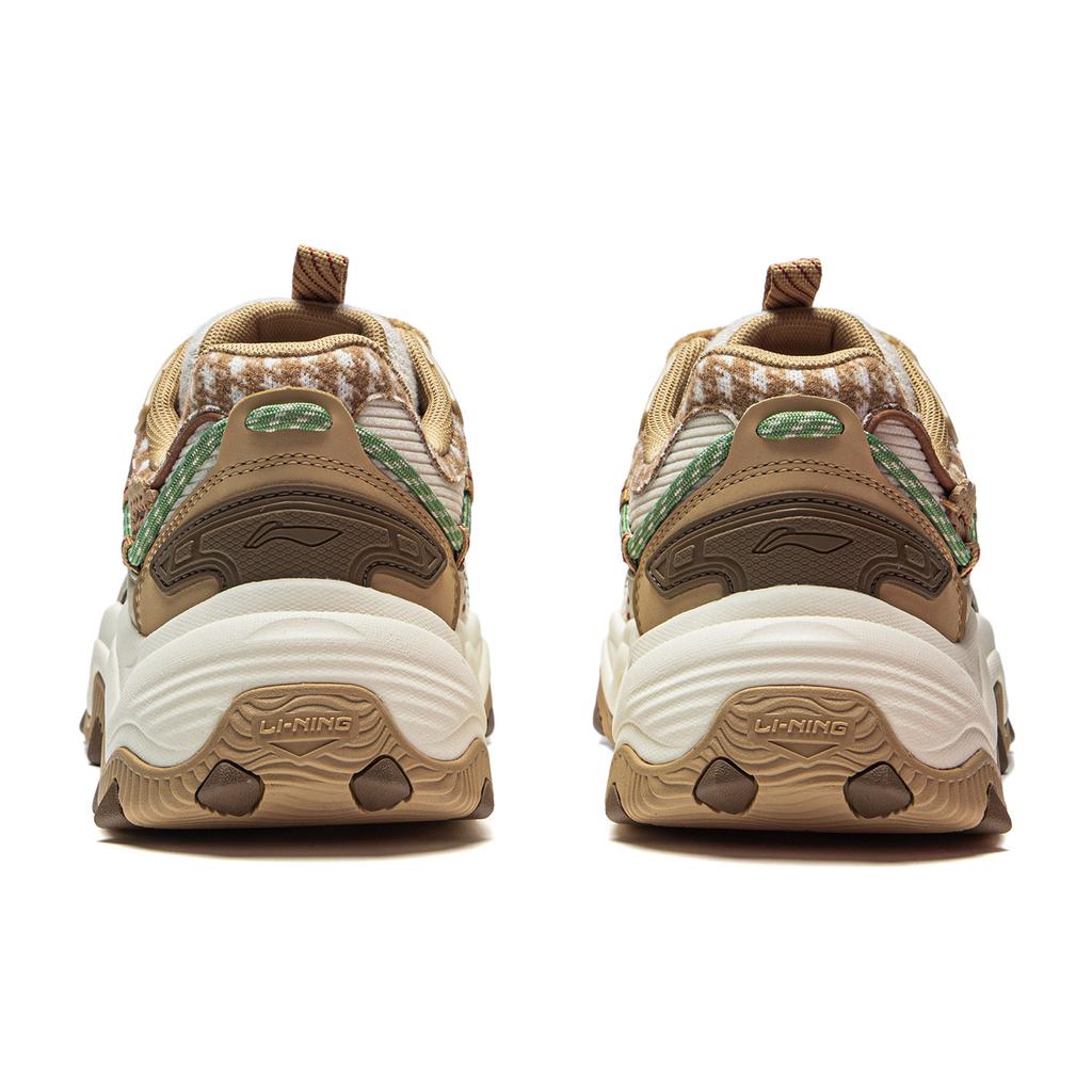 Li Ning Cat Paw Lite 2 Slip Resistant Abrasion Resistant Low top Chunky Sneakers Women's Beige AGCU176-7