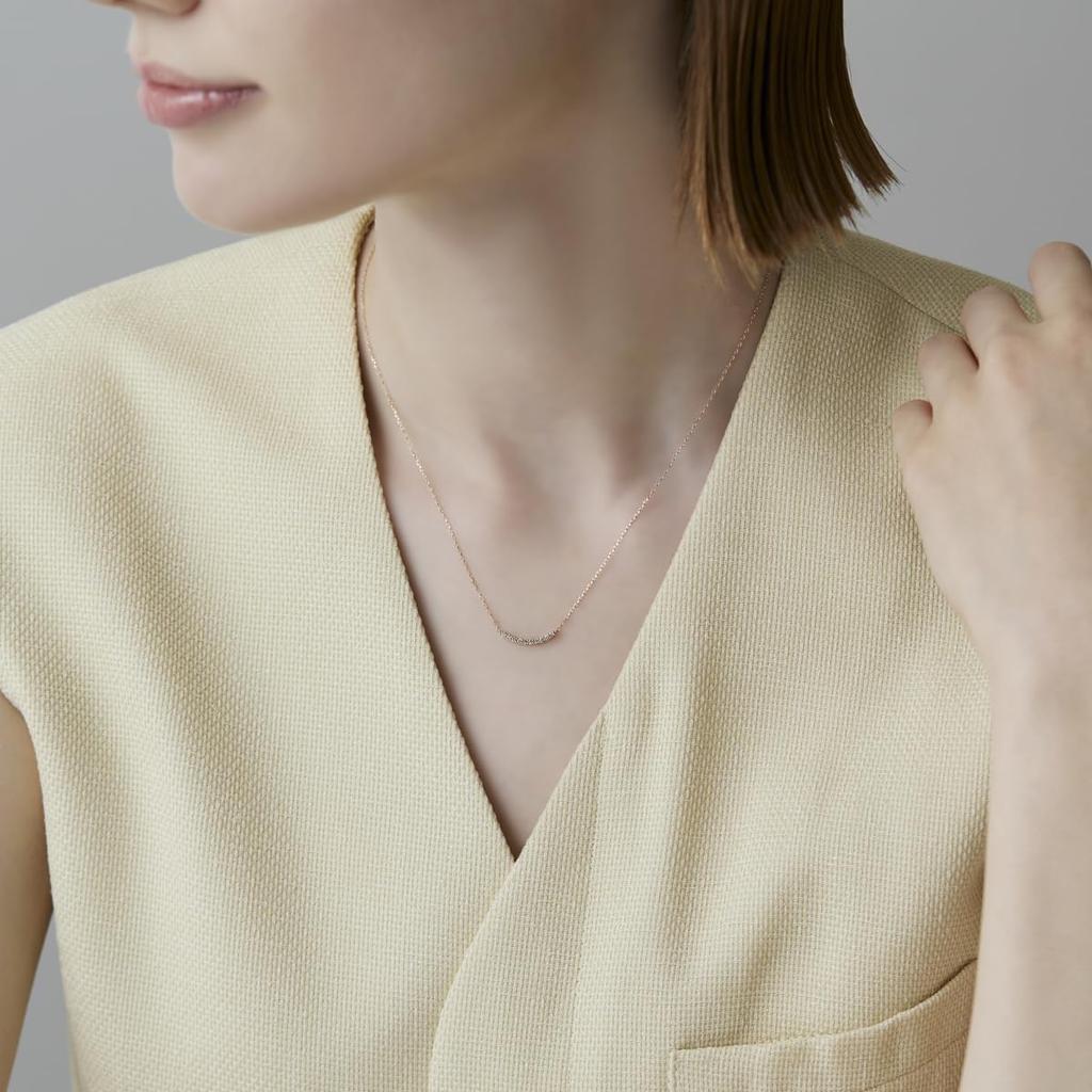Official K18 Pink Gold Diamond Birthday Gift for Comes with Jewelry 152331123107 [CANAL 4℃] Necklace, Women, Case,
