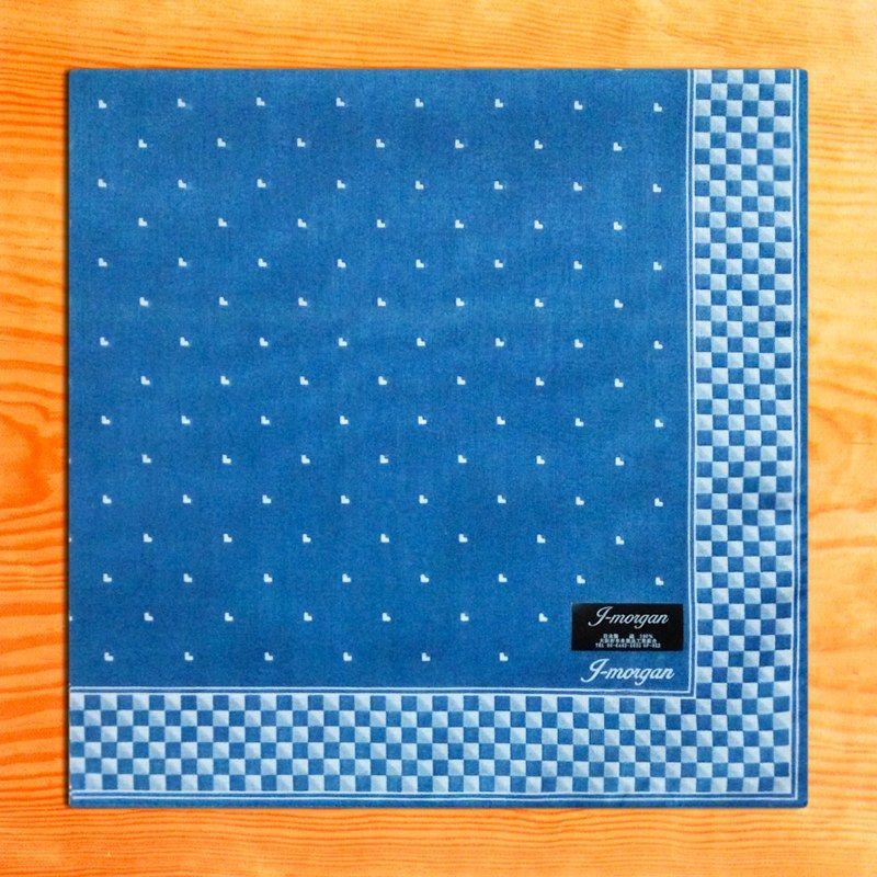 

Japanese-Made Cotton Sweat-Absorbent Suit Pocket Handkerchief Sky Blue