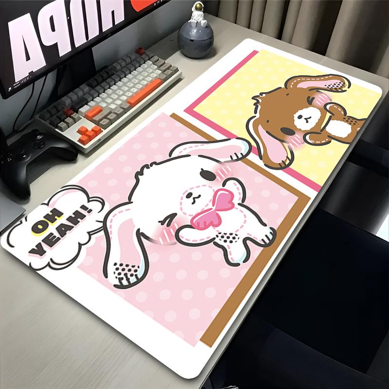 Mouse Pad Gaming New Mousepad Laptop Ssugar Bbunnies Cartoon Keyboard Pad NonSlip Soft Computer Anime Bunny Kawaii Desk Mat