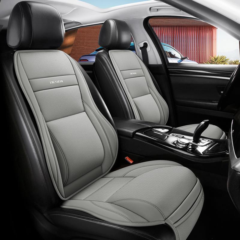 Ergonomic Car Seat Cushion with Lumbar Support Breathable PU Perforated Leather, Universal Fit for Cars, SUVs & Trucks