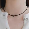 Primaute Black Mid Flower Necklace