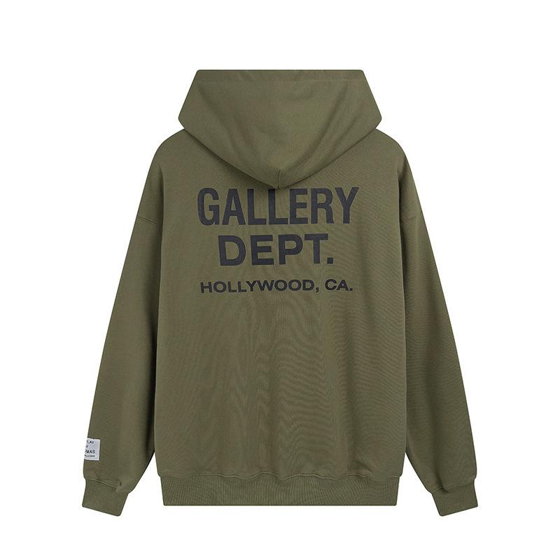 Cross-border American trendy brand GALLERY DEPT classic letter print hooded sweater men's and women's high street hoodie jacket