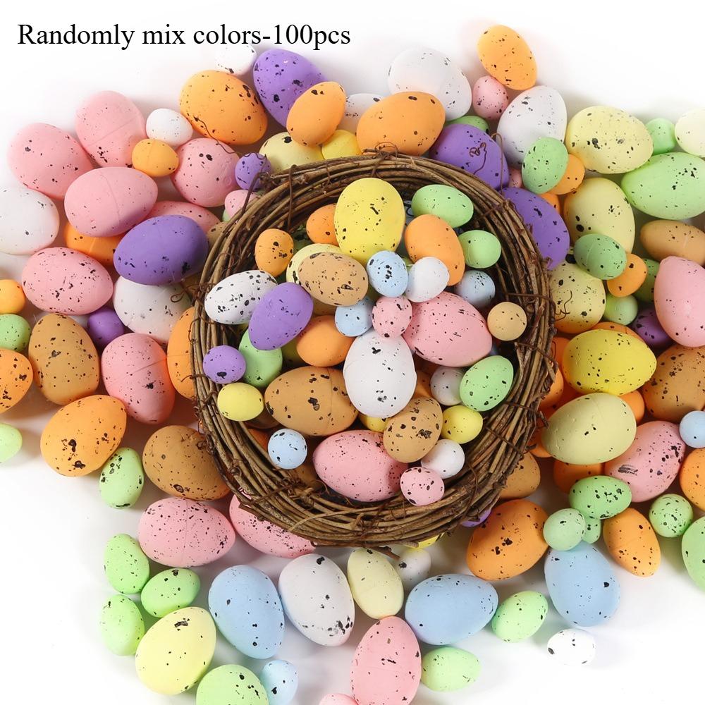 Easter Egg Wreath Decoration-Artificial Foam Eggs,Pastel Colors for Spring Door Decor,Featherless,For Festive Home Accent,Wreath