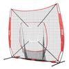 7x7 Ft Baseball Softball Practice Net, Portable Baseball Training Net for Hitting Batting Catching Pitching, Backstop Baseball Equipment with Bow