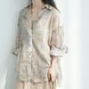 Johnature Women Vintage Shirts Tops Turn-down Collar Long Sleeve High Quality Blouses Spring Loose Shirts
