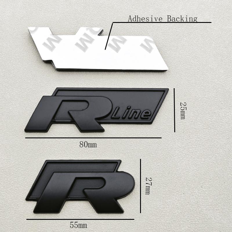 BSG1 For VOLKSWAGEN VW GTI 3D High-Quality Metal Chrome Logo R-Line R Car Emblem Badge Trunk Sticker For Volkswagen VW Polo Golf Pass