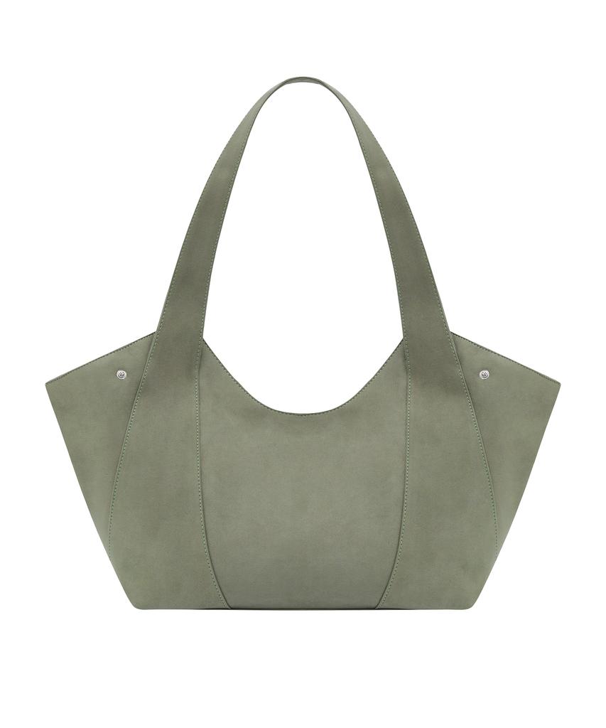 Verdan Aube Suede Shopper Bag_Green