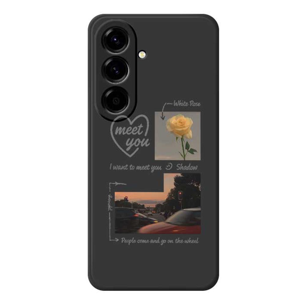 For Samsung Galaxy A56 5G Case Meet You Photo Pattern Printing Straight Edge TPU Phone Back Cover