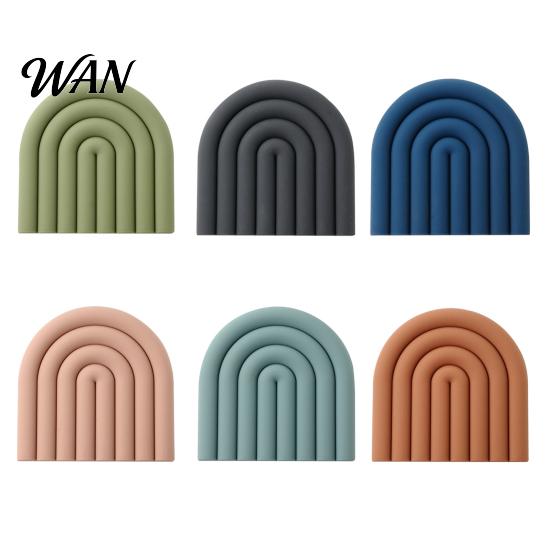 Durable Potholder for Daily Use Rainbow Silicone Pot Mat Heat Resistant Trivet Hot Dishes High Temperature Non-Slip Table Placemat Kitchen Home