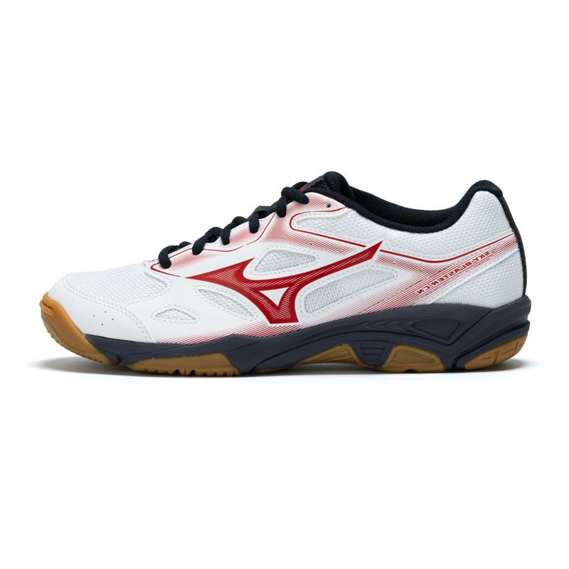Mizuno Sky Blaster CN Unisex Low Top White-Black-Red Badminton Shoes for Sports Running & Training 71GA234641 46