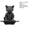 Estatua de Gato Guerrero Escultura de Gato Samurái Impresa en 3D Adorno Animal Caprichoso de Escritorio para Decoración de Mesa Estante de Sala de Estar Regalo para Amantes de los Gatos Coleccionistas