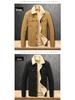 Men's Autumn/Winter Lamb Wool Lapel Jacket - Thick, Pure Cotton, Velvet, Washed Coat, Trendy Brand.