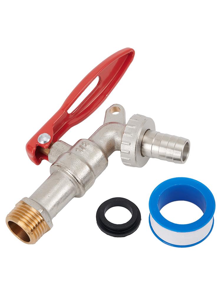 Lockable 1/2 Inch and 3/4 Inch Outdoor Garden Tap Ball Valve for Water Flow Control with Secure Closure Design