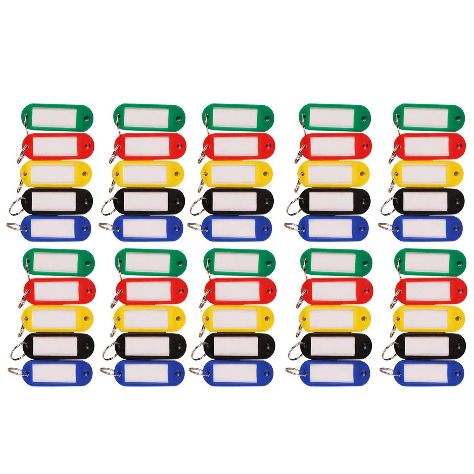 

Набор из 50 шт. брелоков-бирок разных цветов. Простой однотонный брелок-бирка для классификации.