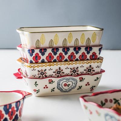 Ceramic Rectangular Baking Tray for Cheese & Rice - Microwave Safe