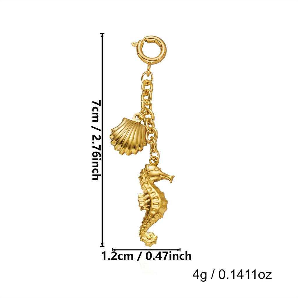 Ciondolo Charm Bikini in Acciaio Inossidabile Boemo per Donna Sole Stella Marina Conchiglia Clip Accessori Costumi da Bagno Spiaggia