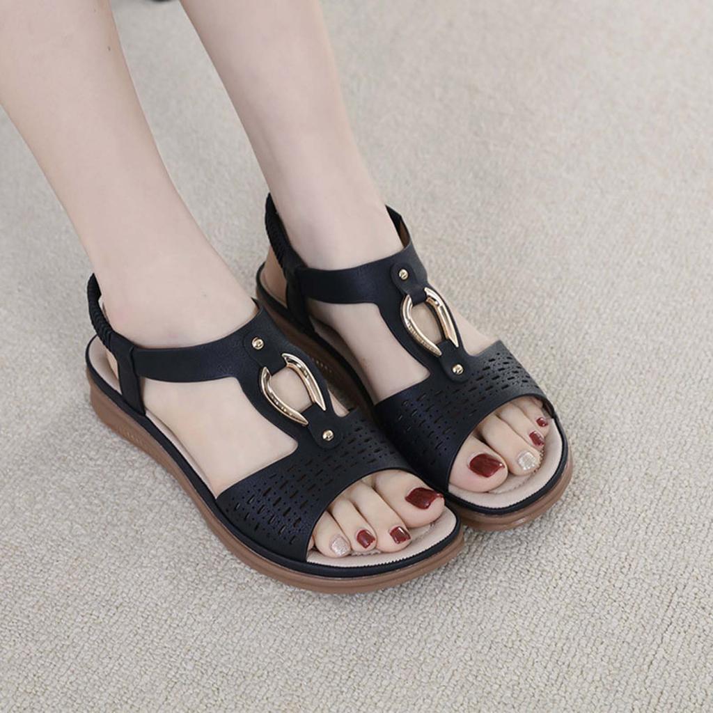 Summer Flat Sandals For Women Dressy Comfortable Sandal Womens Open Toe Ankle Strap Walking Shoes Holiday Wear Chalas Mujer