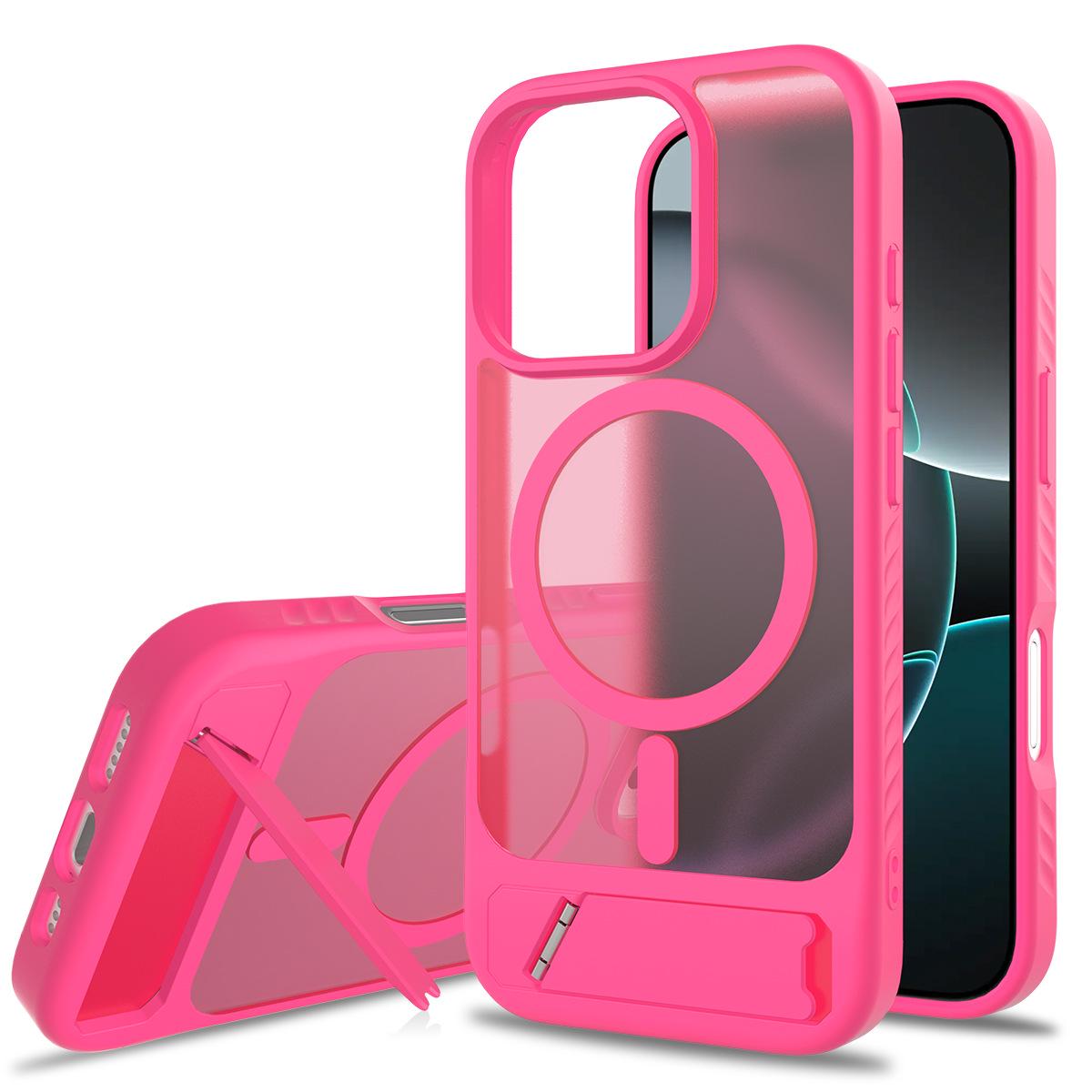

New Apple 17 Magnetic Stand & Drop-Proof Skin-Feel Case for 16 Pro Max 15 Pro червоний