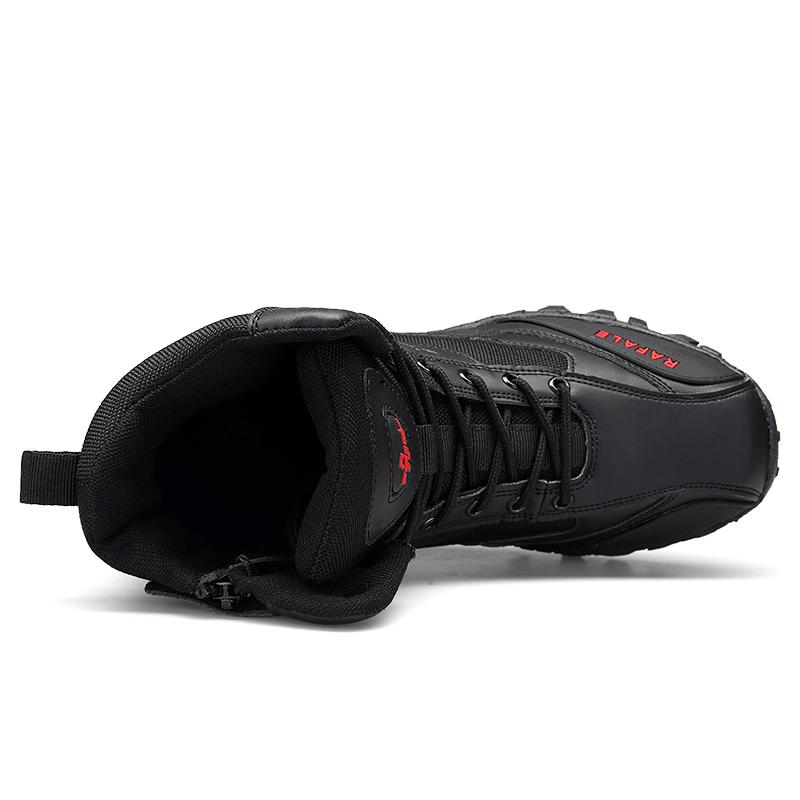 Men Adventure Outdoor Khaki Combat Boots Plus Size Jungle Cross-country Hiking Shoes Black Desert Boots