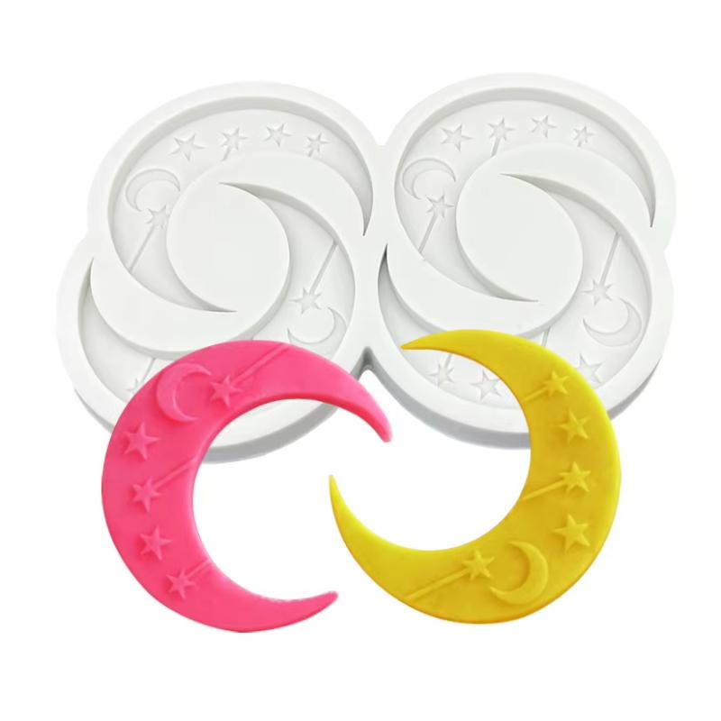 1Pcs Star Wonderful Moon Silicone Mold Sugarcraft Chocolate Cupcake Baking Mold Fondant Cake Decorating Tools