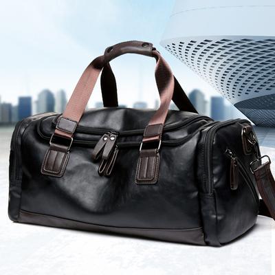 Borsa da viaggio in pelle PU da uomo di moda Borsa da viaggio sportiva per palestra Borsa da viaggio di grande capacità Borsa a tracolla