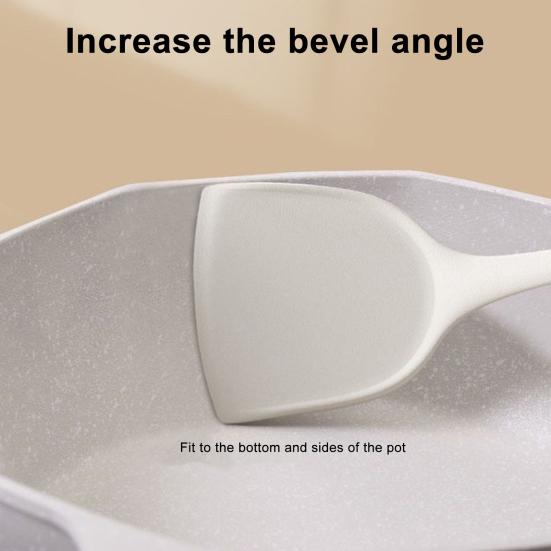 Silicone Spatula Non-Stick Cookware Safe Turner & Slotted Spoon Heat-Resistant Scratch-Free Easy-Clean Kitchen Utensils for Frying Stirring Serving