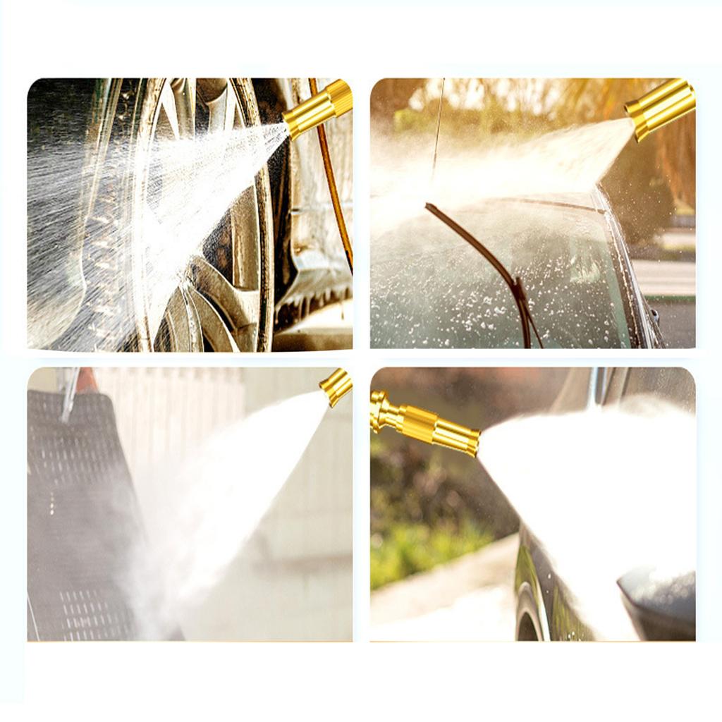 Spray Gun Hose Nozzle for Car Washing Gardening Replacement Adjustable Brass Nozzle Heavy Duty High Pressure Jet Nozzles
