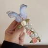4Pcs Hair Rope Spiral Hair Bands Flower Butterflies Decor Ponytail Holders Bun Braid Elastic Non-slip Hairbands Hair Styling Tools