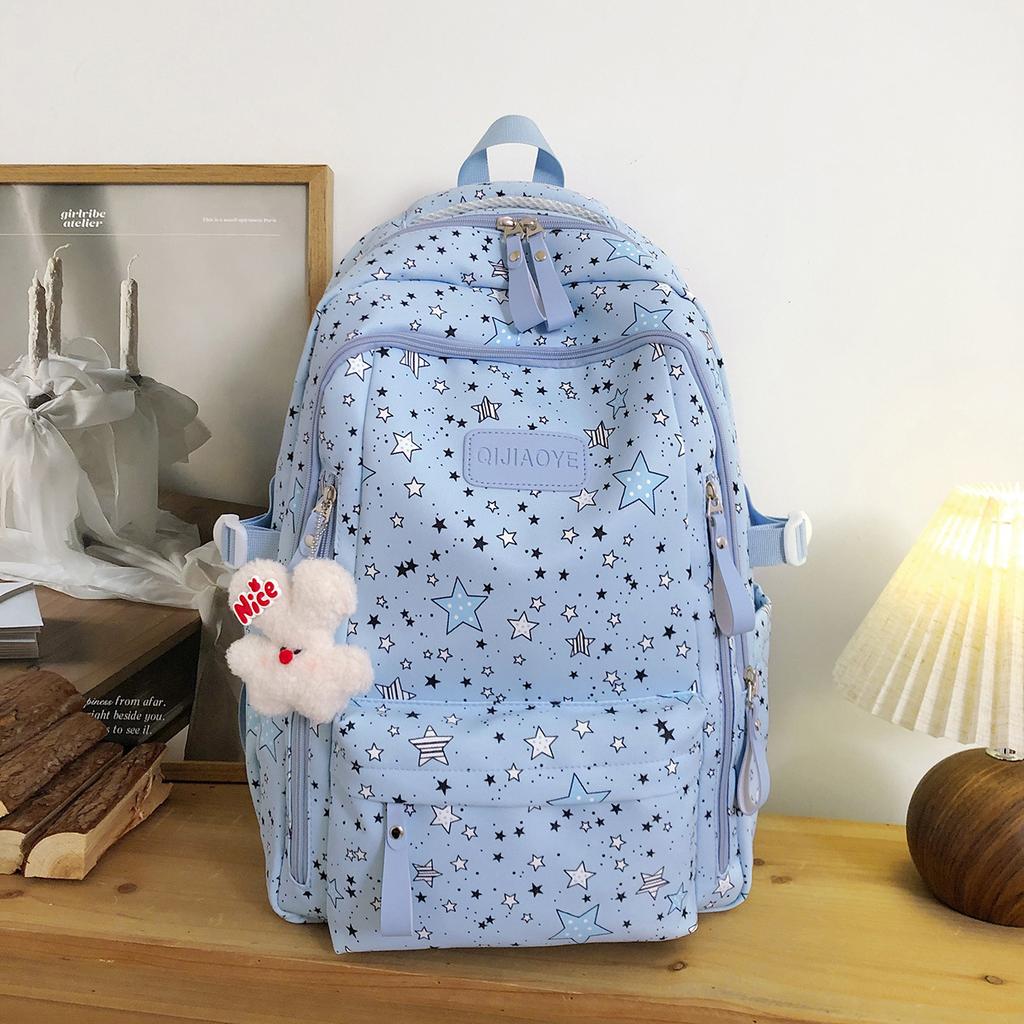 Schoolbag High Value Small Fresh Backpack Women's Large Capacity College Style Backpack Wear-resistant Versatile Junior High School Student Schoolbag