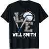 Distressed Baseball Love Will Smith Los Angeles Baseball T-Shirt1