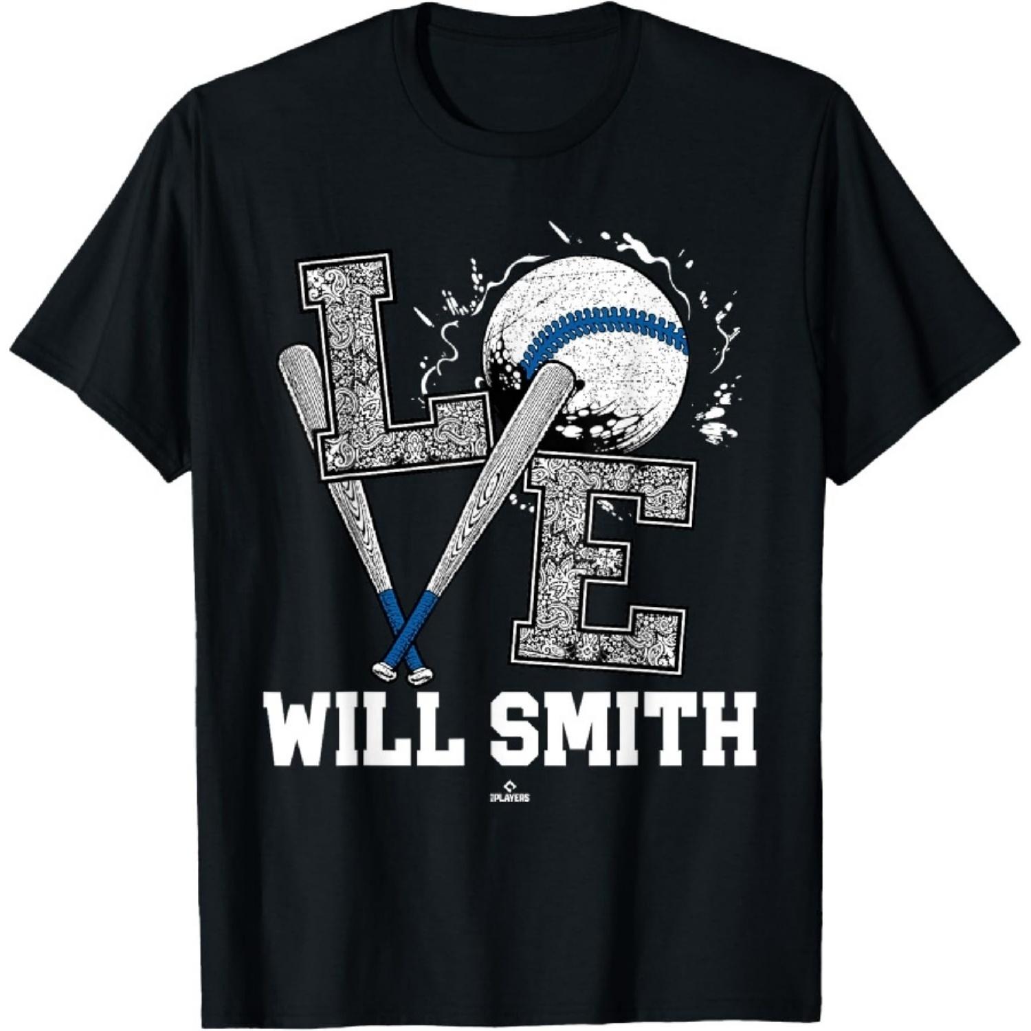 Поношенная бейсбольная футболка Love Will Smith Los Angeles Baseball1 XXXXXL разноцветный